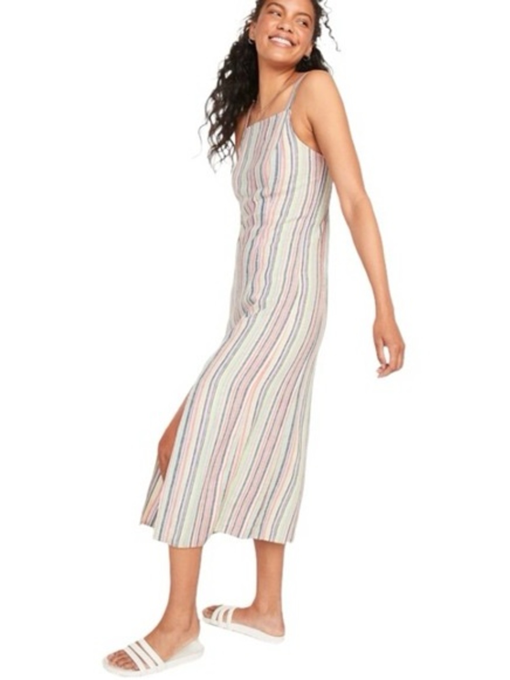 Old Navy Pastel Multi-Stripe Maxi Dress